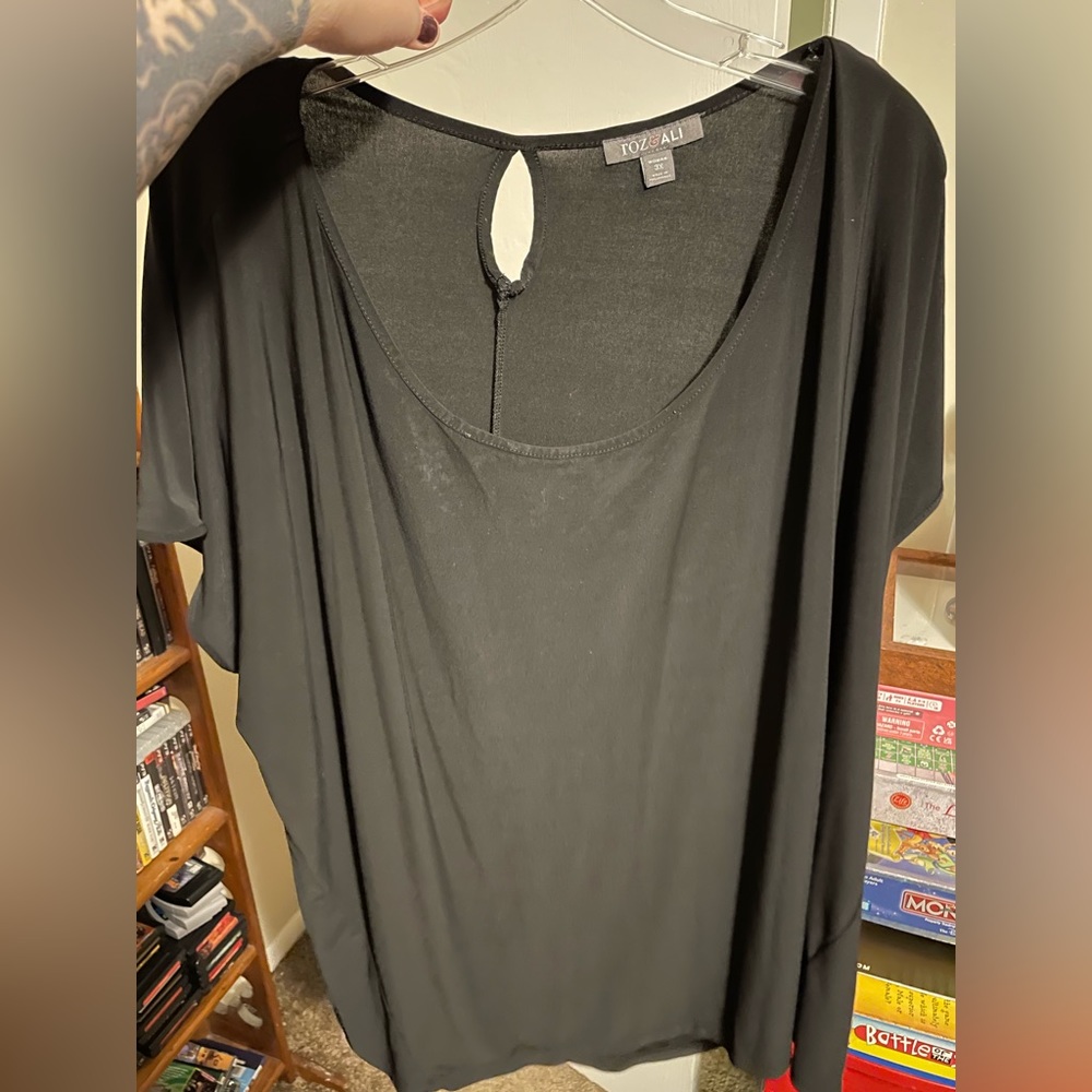 Roz and Ali 3X Black Dress Shirt